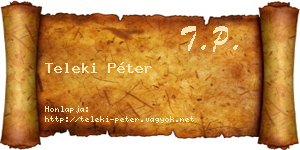 Teleki Péter névjegykártya