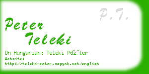 peter teleki business card